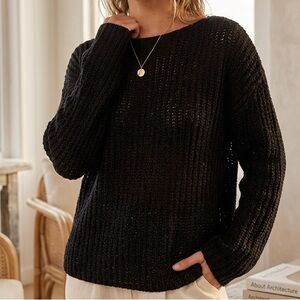 ZARA Black Knit Sweater